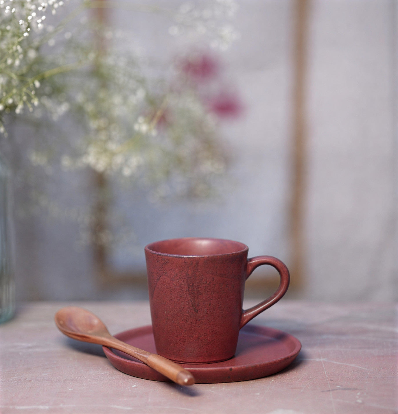 The Ember Clay Cup and Saucer (Set of 2)
